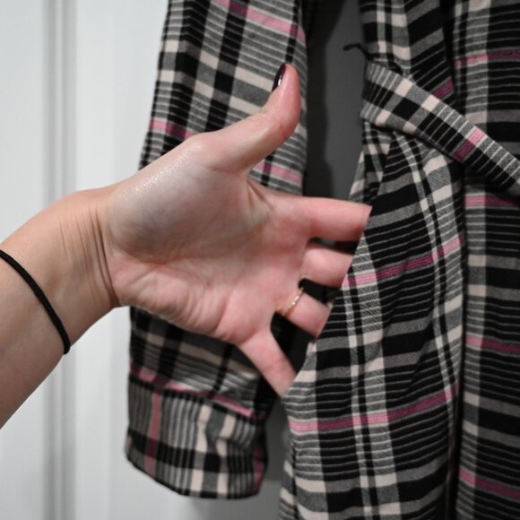 HATCH Small Alyssa Plaid Button Front Shirt Dress Midi Maternity - Picture 8 of 12